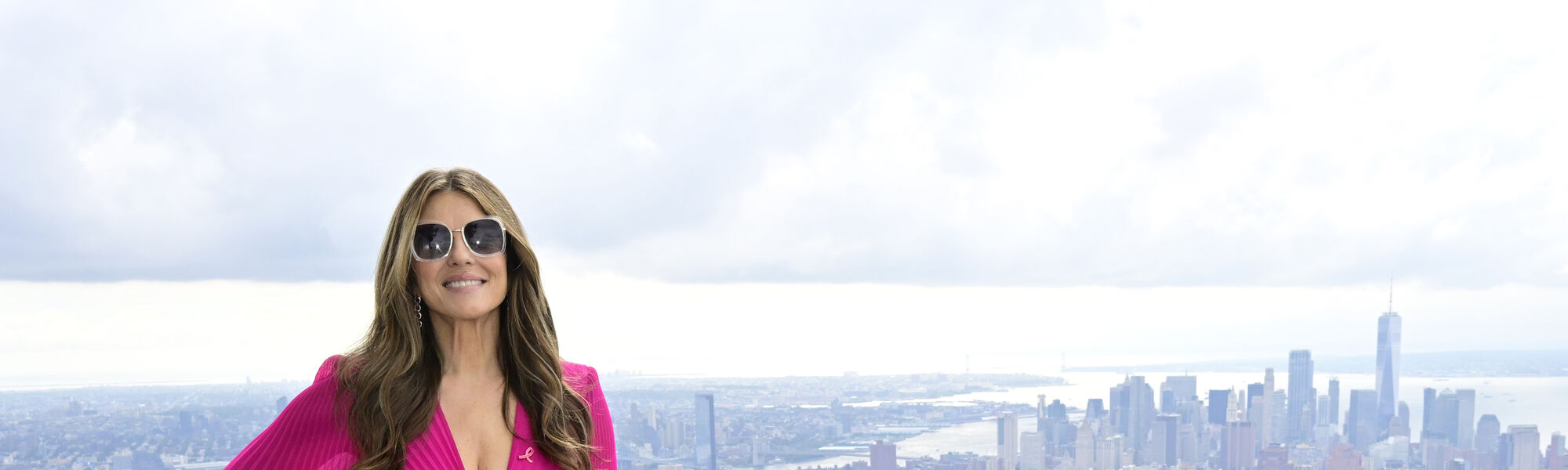 Elizabeth Hurley at the Empire State Building