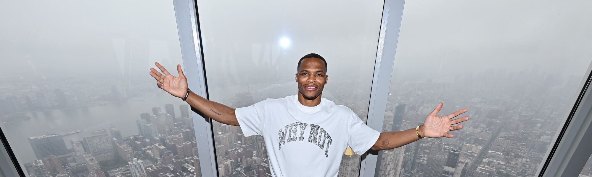Russell Westbrook on the 102nd Floor Observatory