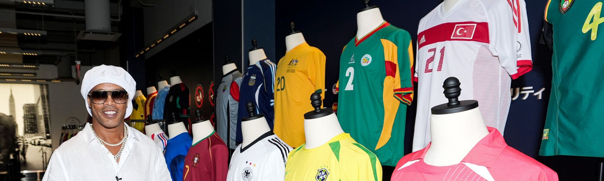 Ronaldinho with the Classic Football Shirts Exhibit
