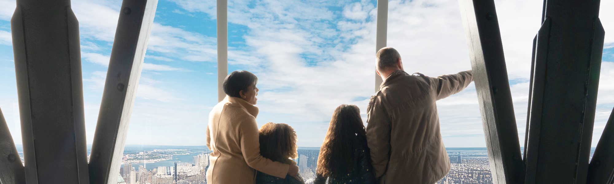 Family on the Empire State Building's 102nd Floor Observation Deck