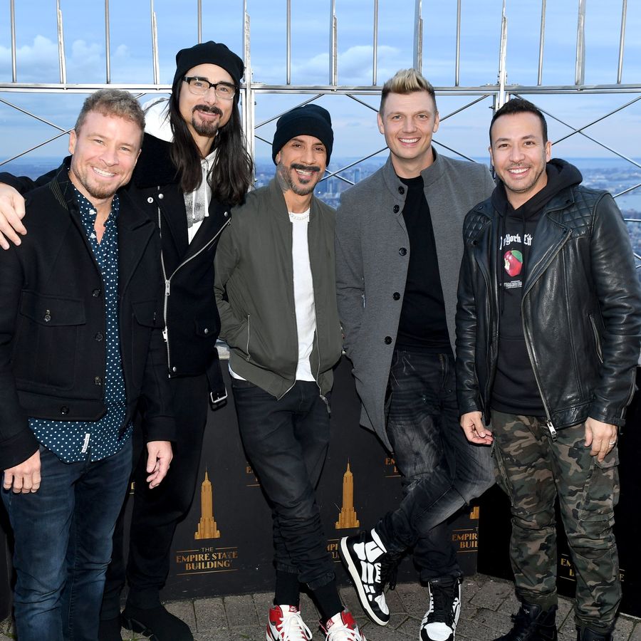 Los Backstreet Boys en lo alto del Empire State Building.