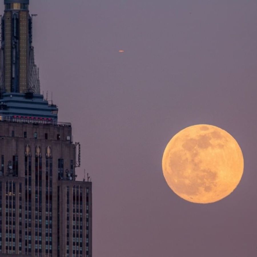 Full moon next to ESB