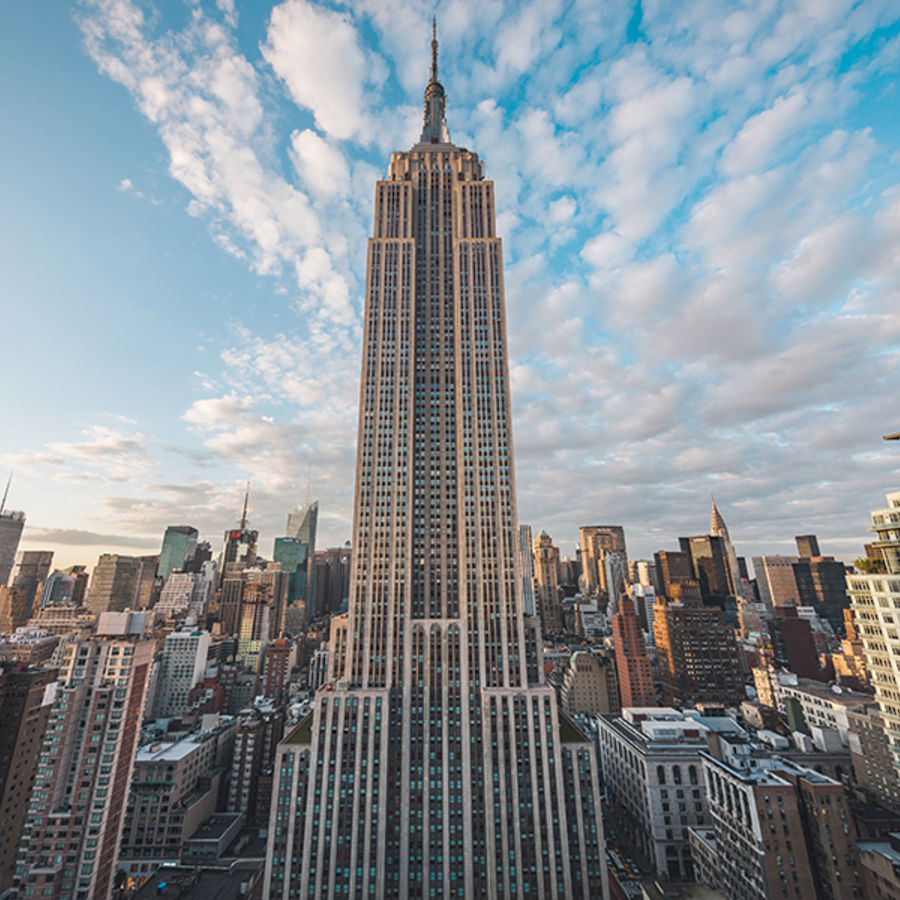 Heldenbeeld van het Empire State Building