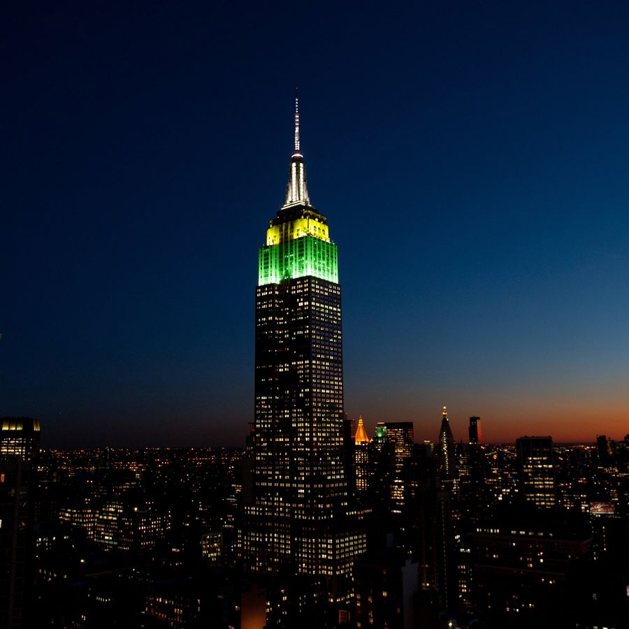 O Empire State Building iluminou-se para o milésimo jogo de Wordle.