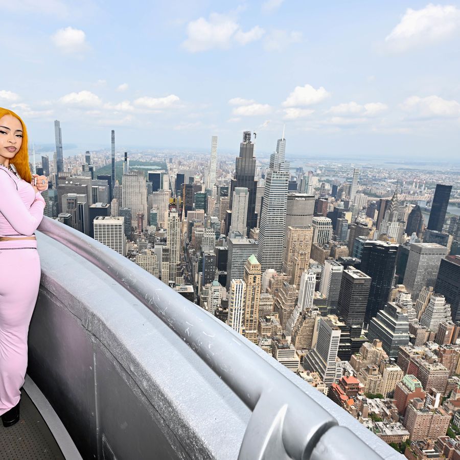 Ice Spice on the Empire State Building's 103rd floor