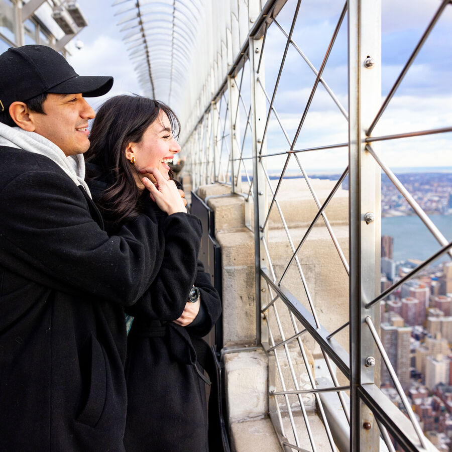 Couple on the 86th Floor Observatory