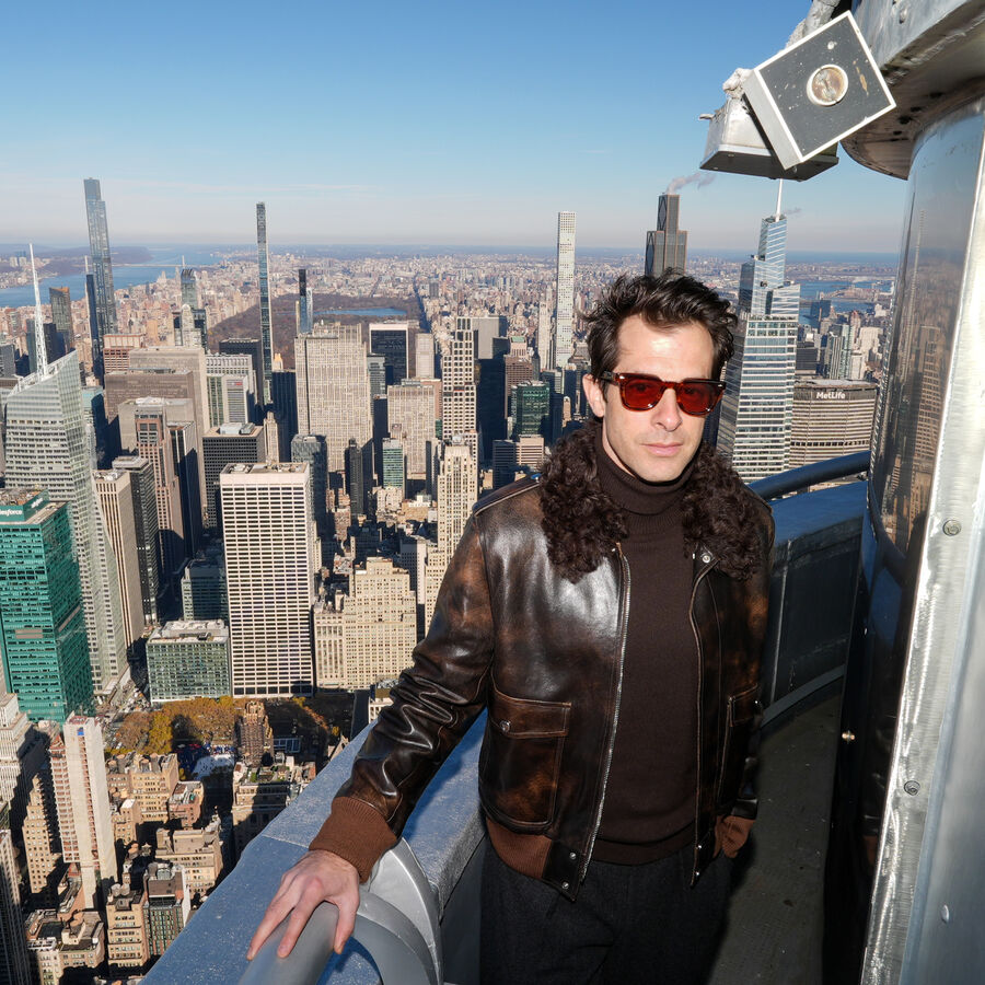 Mark Ronson at the top of Manhattan at the Empire State Building NYC