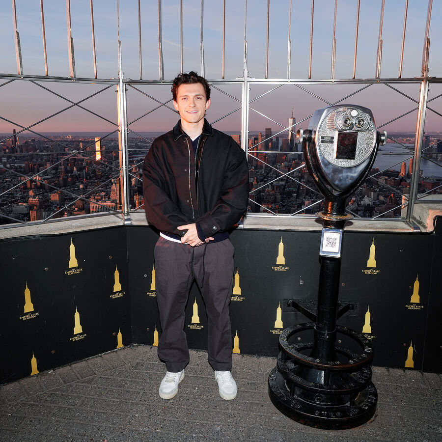Tom Holland on the 86th Floor Observation Deck