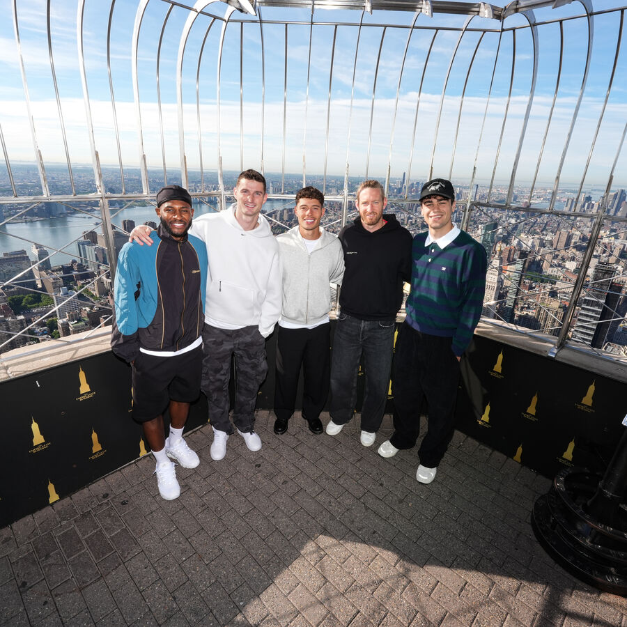Tim Ream, Sebastian Berhalter, Mark McKenzzie, Matt Freese, and Gio Reyna on the 86th Floor Observation Deck