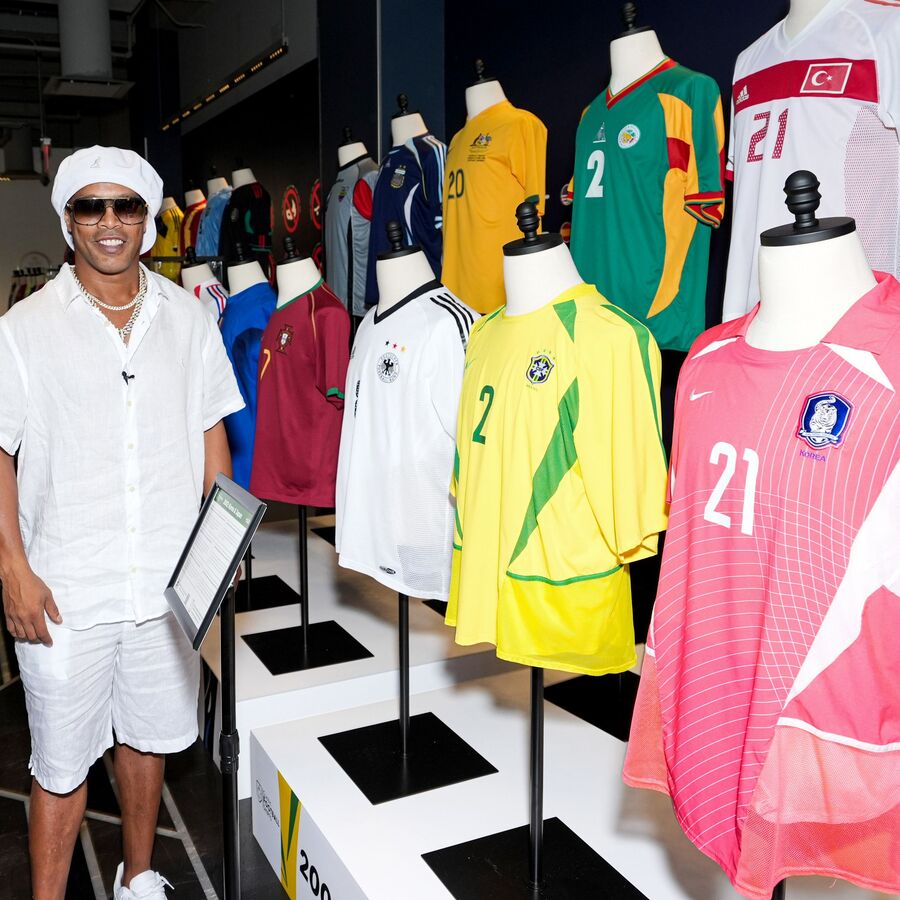 Ronaldinho with the Classic Football Shirts Exhibit