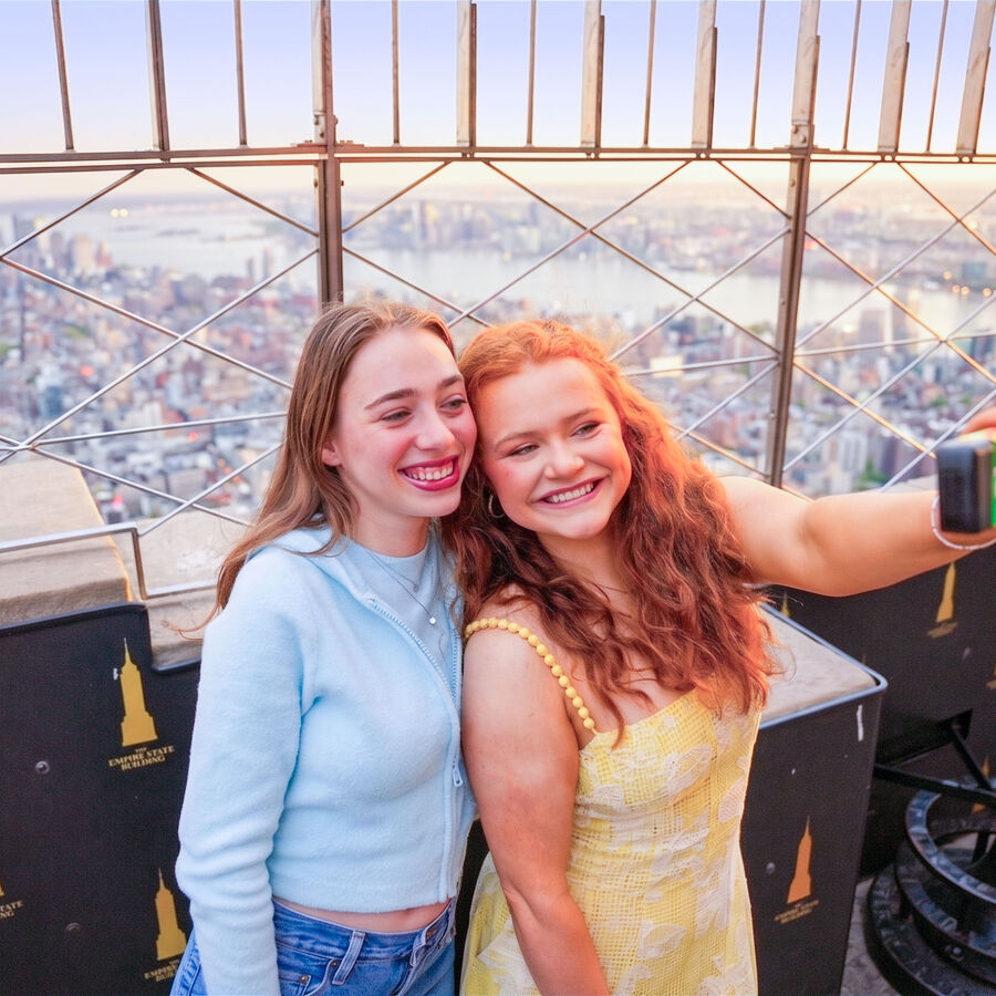 86th Floor Observation Deck at the Empire State Building with People