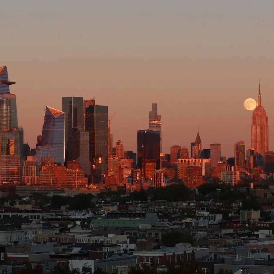 Sunset over NYC skyline