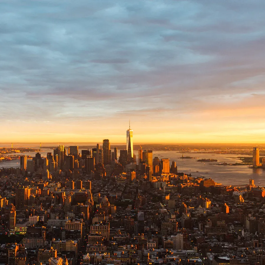 Sunset view from the 102nd Floor Observation Deck