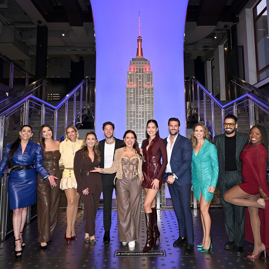 Telemundo daytime stars at the Grand Staircase