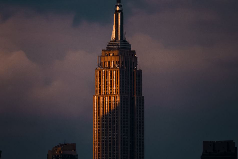 The Empire State Building in shadow