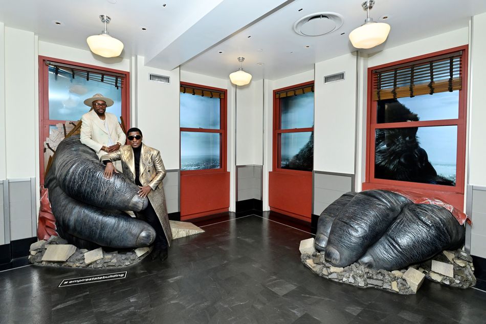 Babyface and D-Nice at the Kong exhibit