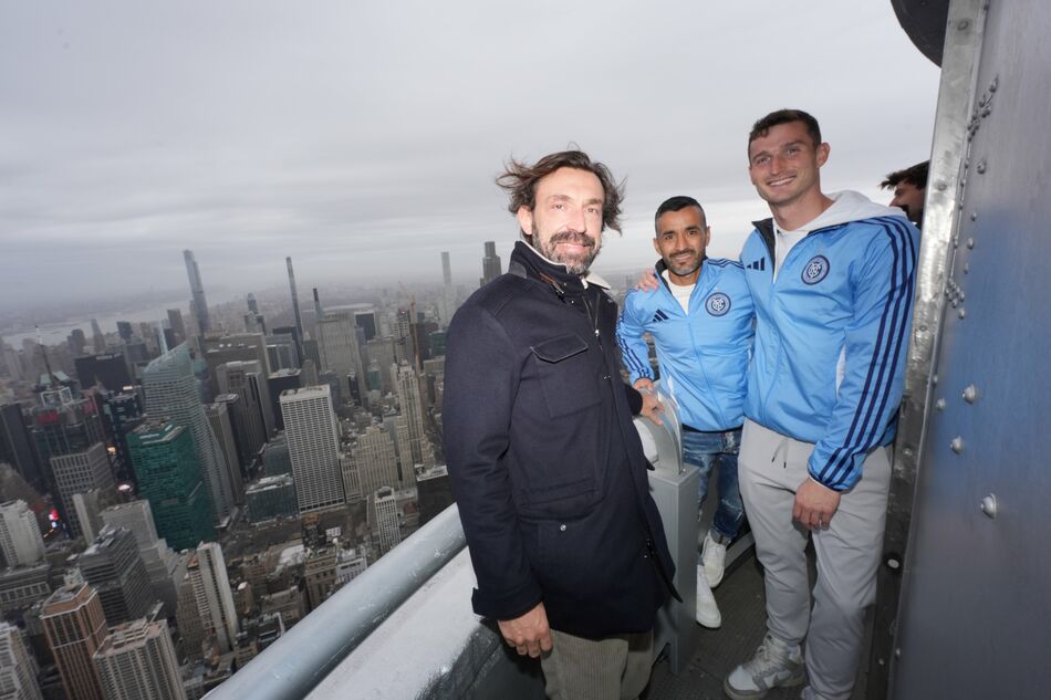 Andrea Pirlo, Maxi Moralez, and Matt Freese on the 103rd Floor