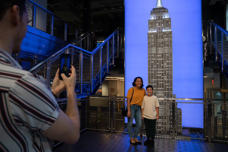 A family at the Grand Staircase