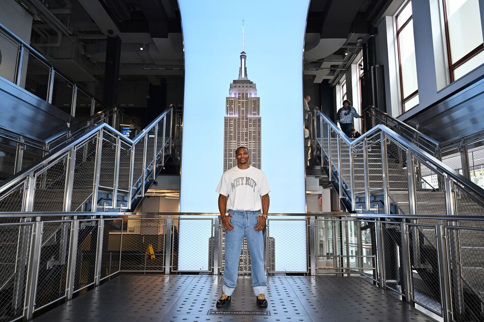Russell Westbrook at the Grand Staircase