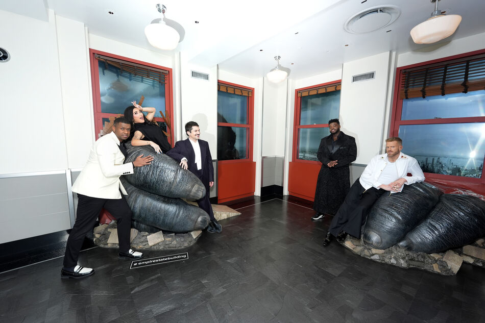 Pentatonix at the Kong exhibit