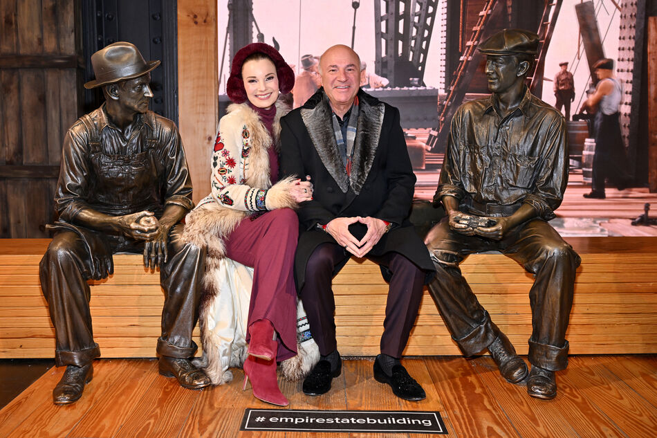 Fran Drescher and Kevin O'Leary at the Construction exhibit