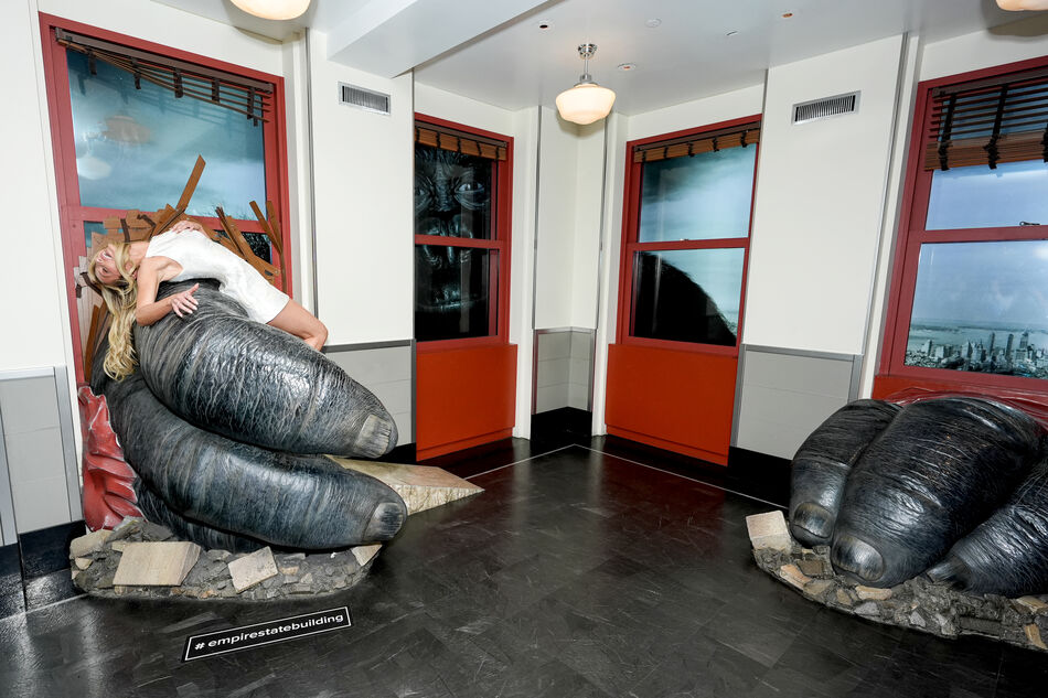 Alix Earle at the Kong exhibit