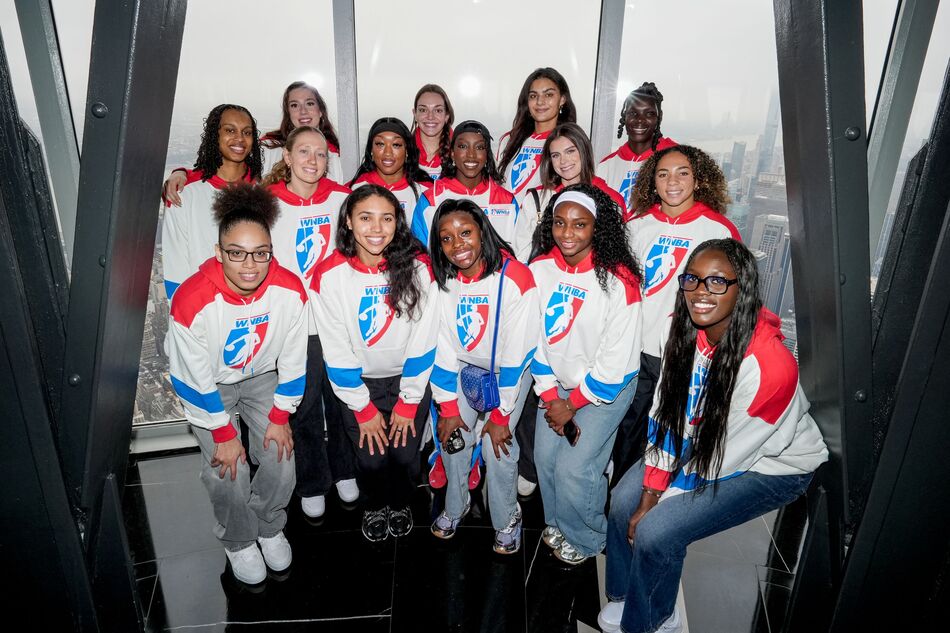 The 2026 WNBA Draftees on the 102nd Floor Observation Deck