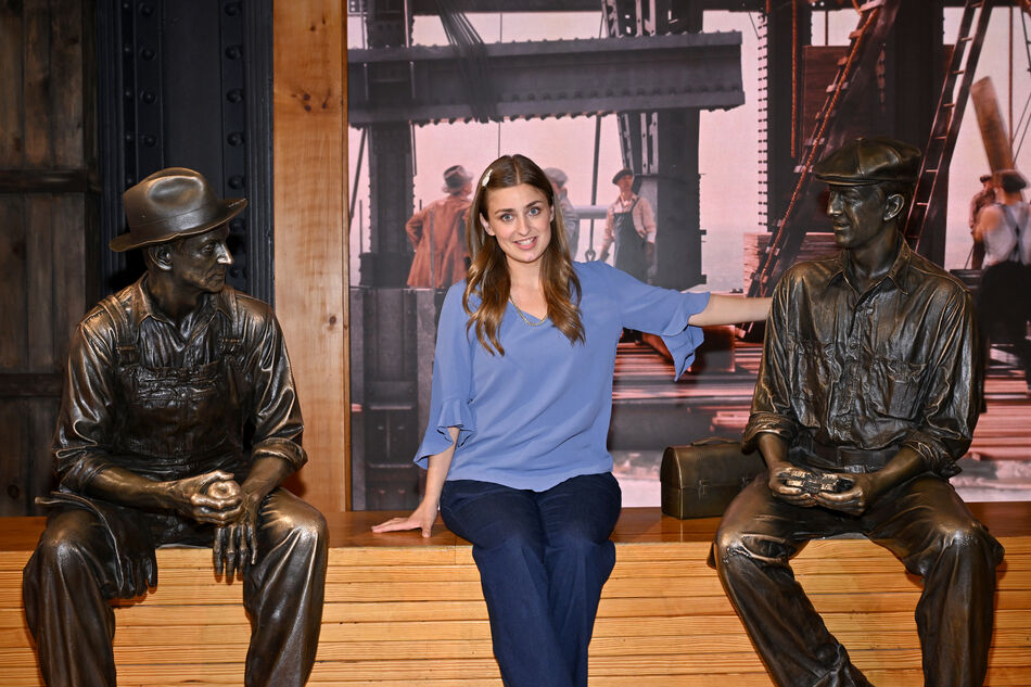 Abbey Romeo at the Construction exhibit