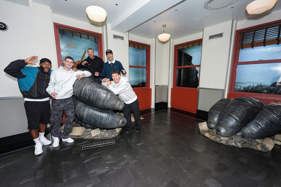 Tim Ream, Sebastian Berhalter, Mark McKenzzie, Matt Freese, and Gio Reyna at the Kong exhibit