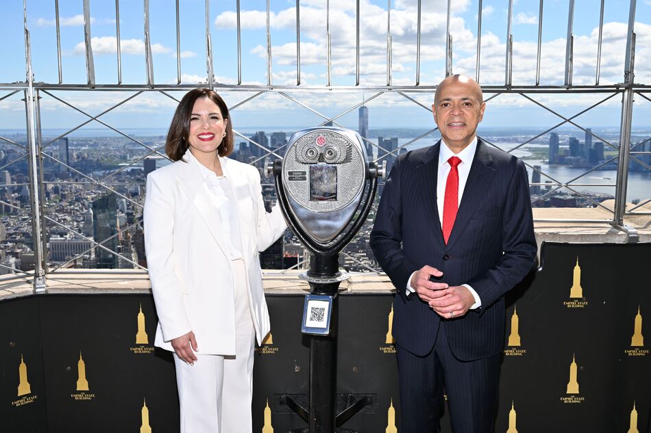 Darling Burdiez and David Ushery on the 86th Floor Observation Deck