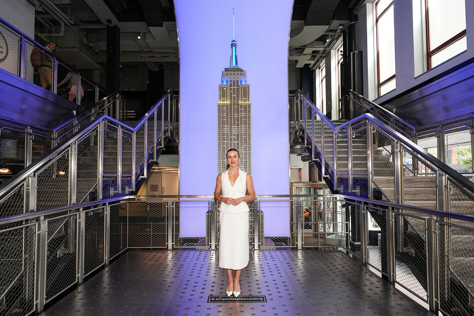 Elina Svitolina on the Grand Staircase