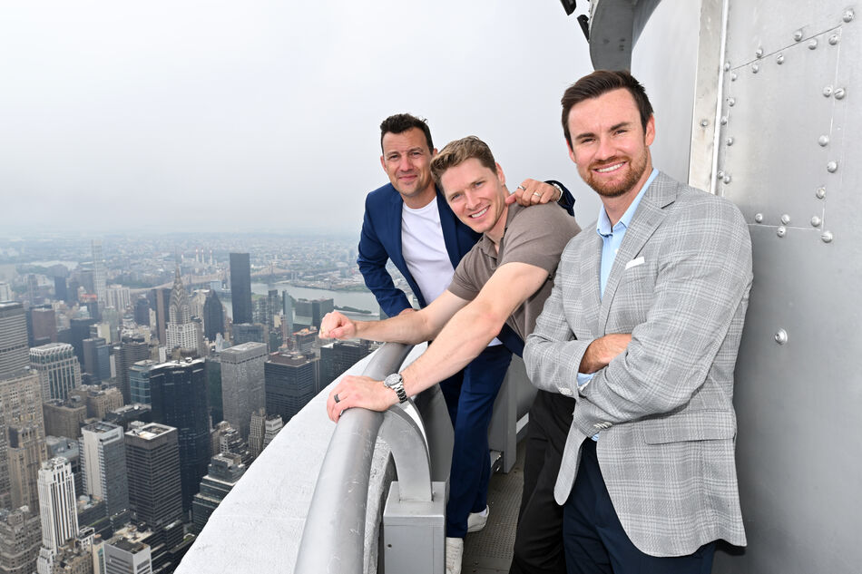 Will Buxton, Josef Newgarden, and Kyle Kirkwood on the 103rd Floor