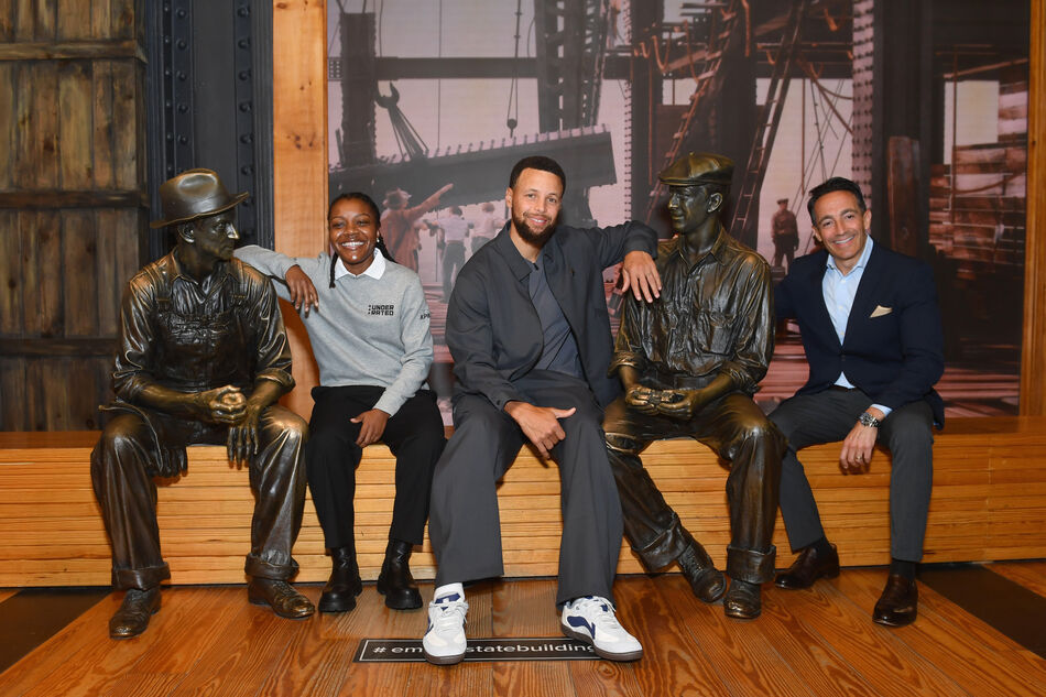 Stephen Curry at the Construction exhbit