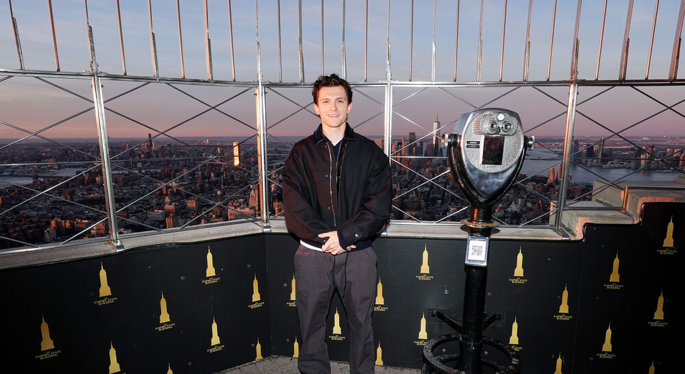 Tom Holland on the 86th Floor Observation Deck
