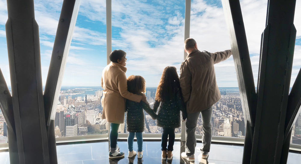 Family on the Empire State Building's 102nd Floor Observation Deck