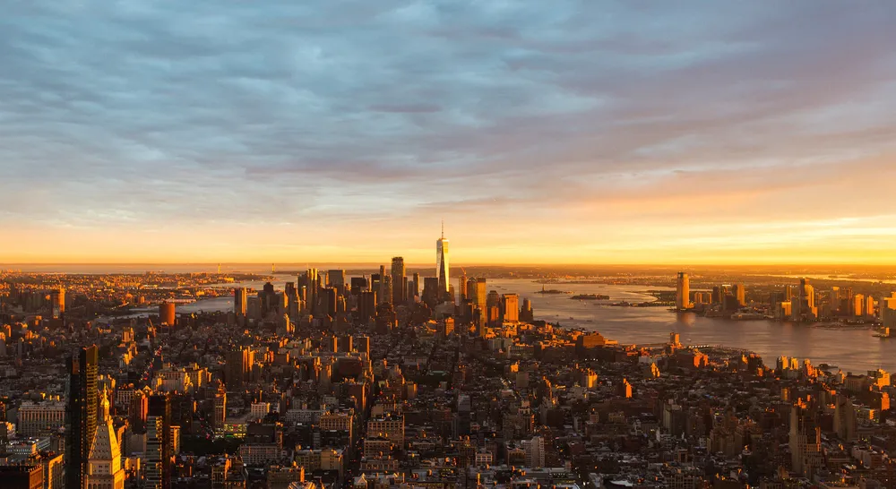 Sunset view from the 102nd Floor Observation Deck