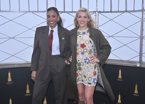 Busy Philipps and Tayshia Adams on the 86th Floor Observatory