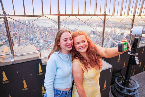 86th Floor Observation Deck at the Empire State Building with People