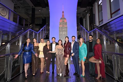 Telemundo daytime stars at the Grand Staircase