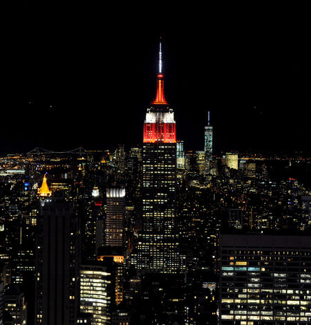 Vista do Observatório do Empire State Building à noite