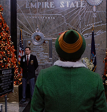 Elf movie scene in the Empire State Building Lobby