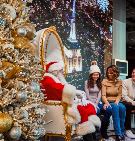 Family meeting with Santa on the 80th Floor of the Empire State Building Observatory