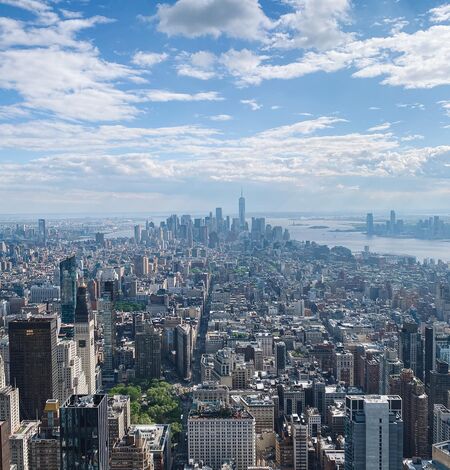 view from the 86th floor observation deck at the empire state building observatory