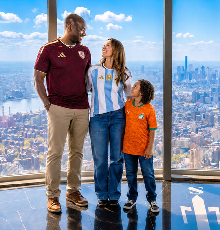 Family with Soccer Jerseys