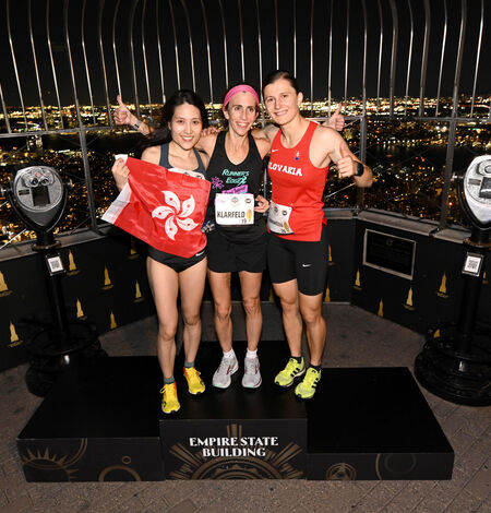 Women's elite top three on the podium