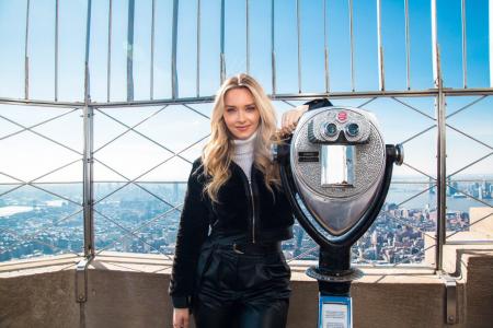 Camille Kostek visits the Empire State Building