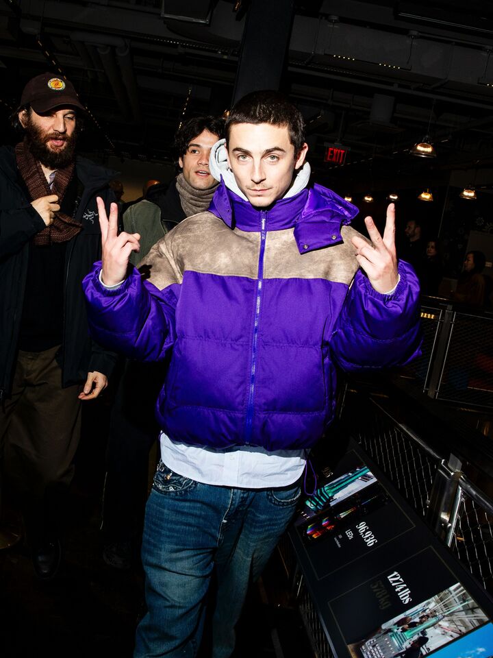 TImothy Chalamet at the Empire State Building