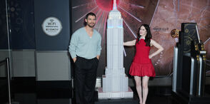 David Corenswet and Rachel Brosnahan light the Empire State Building for Superman