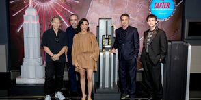 The cast of "Dexter: Resurrection" at their ESB lighting ceremony