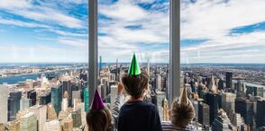 Children at the Empire State Building Observatory's 102nd Floor Observatory